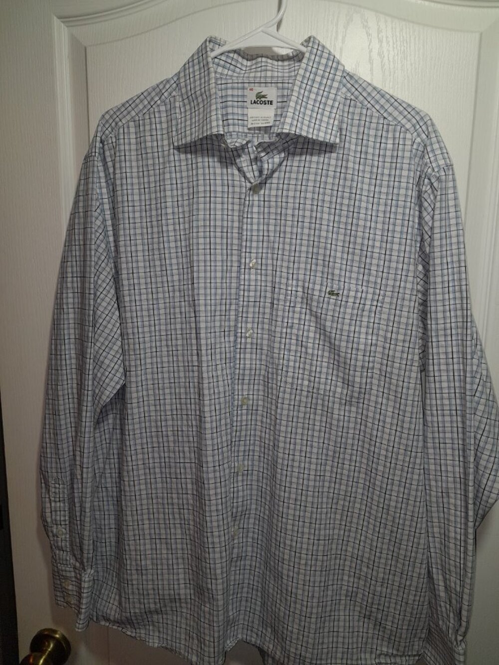 Lacoste 46 button-down shirt designed in France. Preppy Y2k